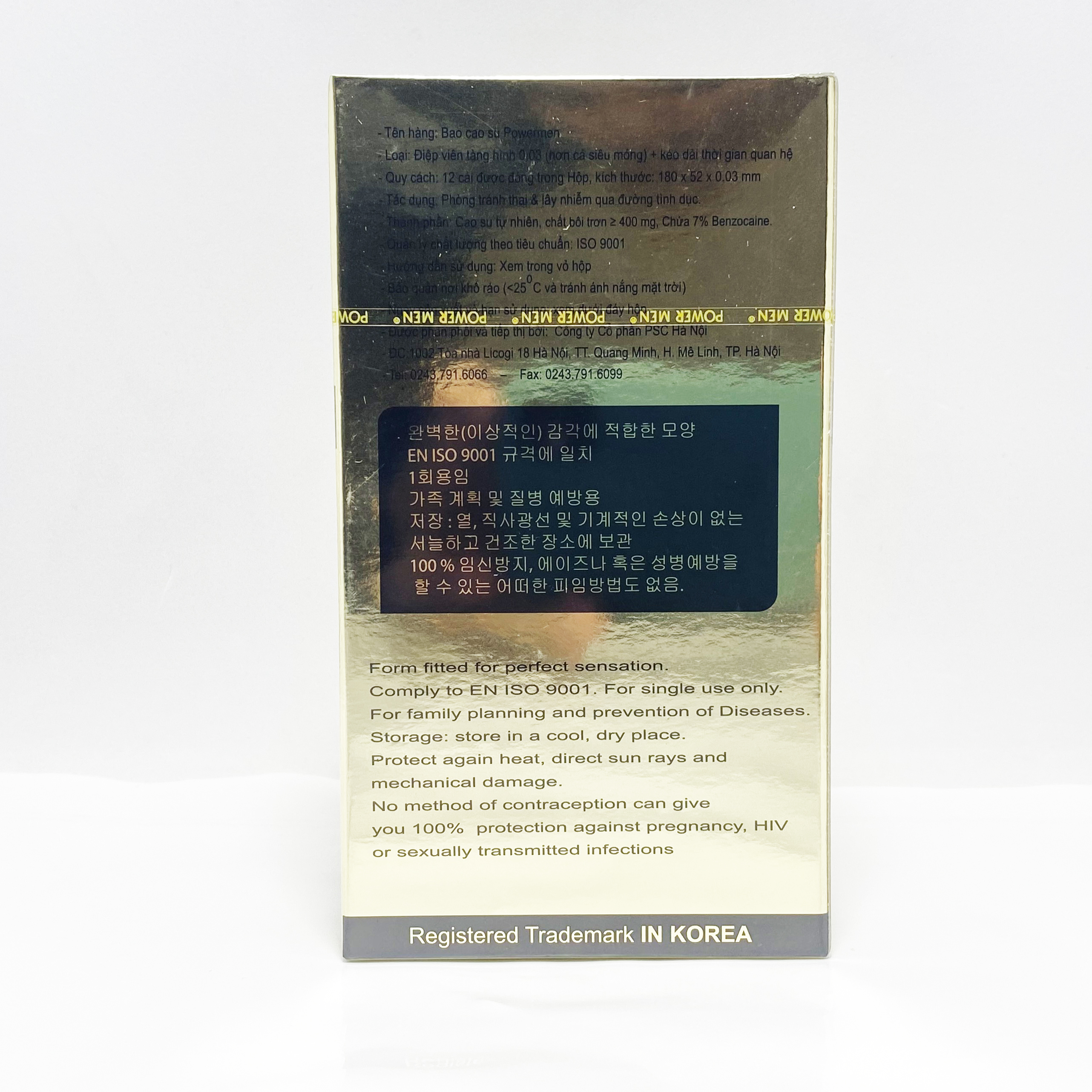 Bao Cao Su Cao Cấp Kéo Dài Thời Gian Power Men 0.03 Invisible - Siêu Mỏng chỉ 0.03mm - Tặng Bcs Sagami Hộp 3s - Che tên sản phẩm