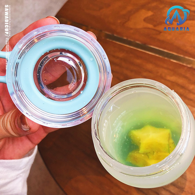 Bình Nước Thủy Tinh WATER Phong Cách Hàn Quốc 460ml