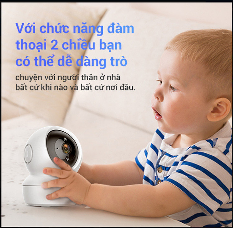 Camera Wi-fi EZVIZ C6N 2MP Trong Nhà, FHD 1080P, Quay Quét 360 Độ, Đàm Thoại Hai Chiều - Hàng Chính Hãng