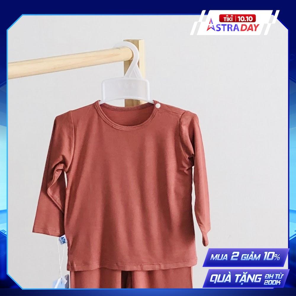 Bộ quần áo dài unisex Nâu gạch thun tre - AICDBGG2IOVS - AIN Closet