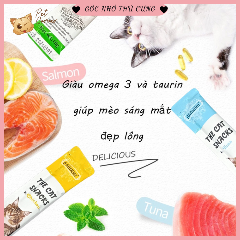 Combo 10 chiếc súp thưởng cho mèo giá rẻ Pet Snacks, Ciao, Shizuka, Cat Food