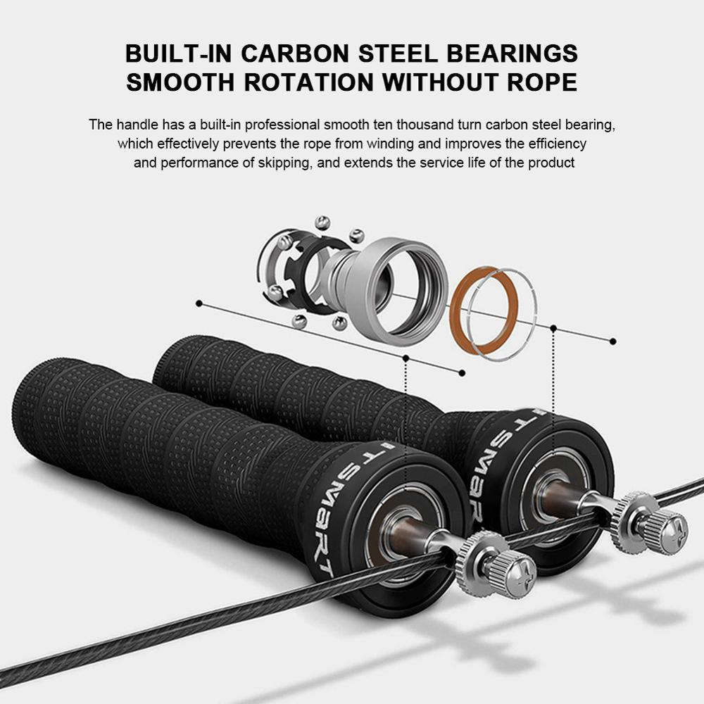 Nhảy Dây Thêm Trọng Lượng Dây Nhảy Chống Rối Với Vòng Bi Có Thể Điều Chỉnh 2 Xen Kẻ Dây Nhảy Tập Thể Hình Mới