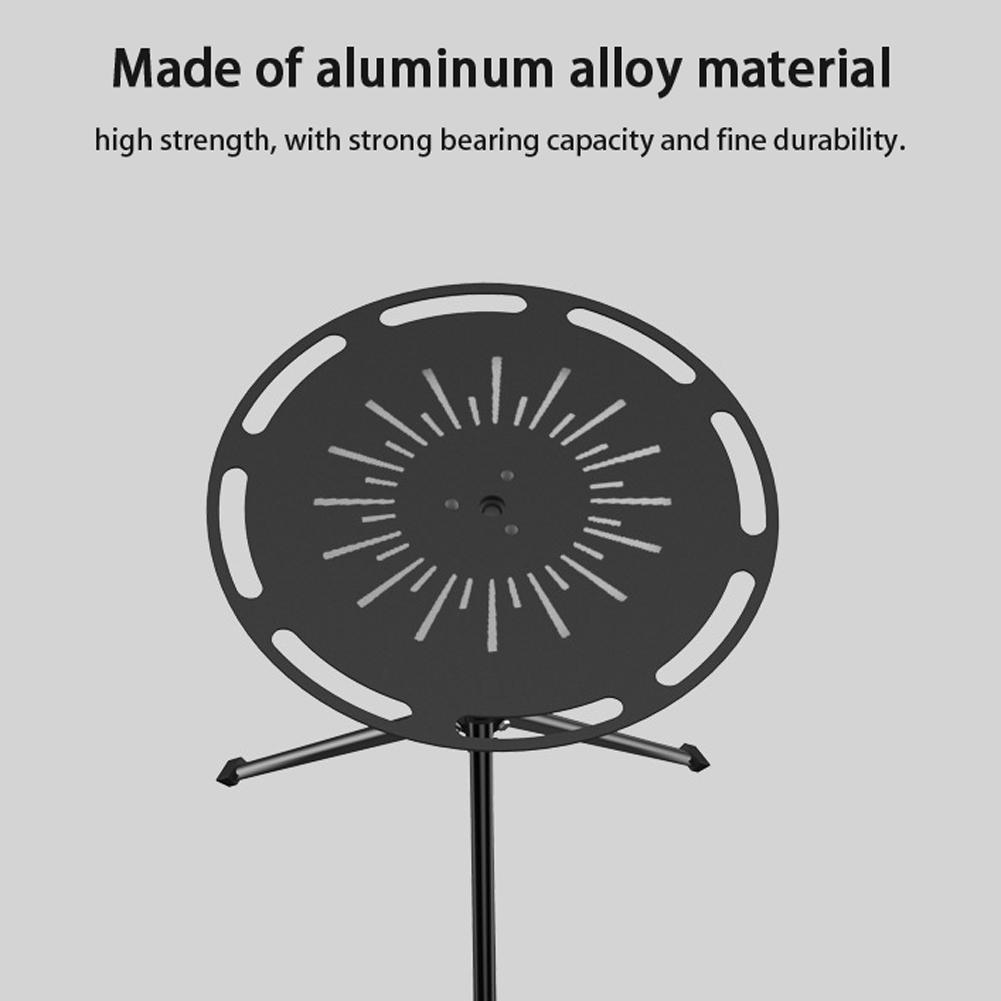 Outdoor Camping Aluminum Alloy Tripod Portable Barbecue Folding Table Multifunction Height Adjustable Desktop
