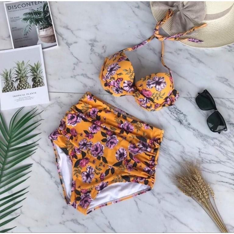 freeship Bikini đồ bơi 2 mảnh đẹp kín đáo quần cạp cao VATIXA BKN06