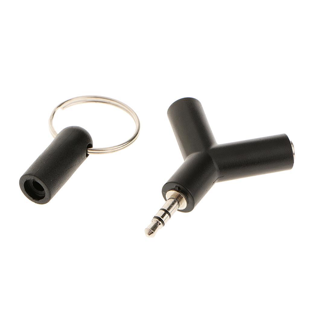 Durable 3.5mm Audio Splitter Adapter + 3.5mm Male to USB Male Adaptor Cable