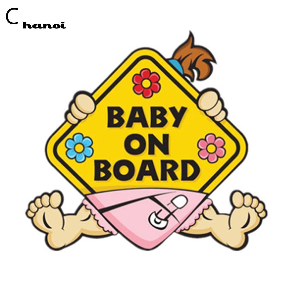 Nhãn dán trang trí xe hơi chữ Baby On Board chuyên dụng