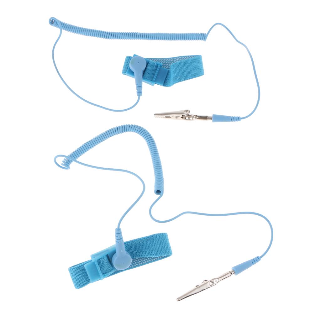 2 PC Chống Tĩnh Điện Dây ESD Tiếp Đất Cổ Tay Chống Tĩnh Điện Xây Dựng