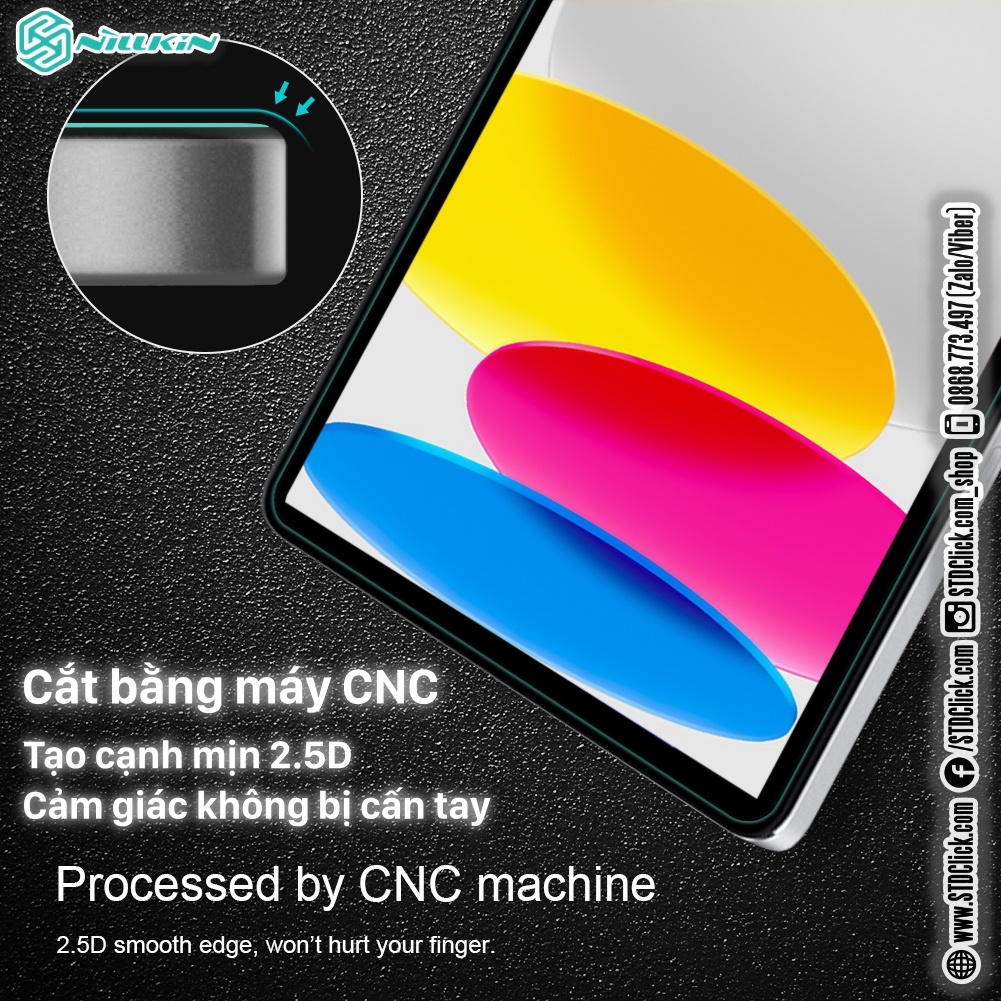 KÍNH CƯỜNG LỰC DÀNH CHO IPAD 2022 - GEN 10 - 10.9 2022 NILLKIN H+