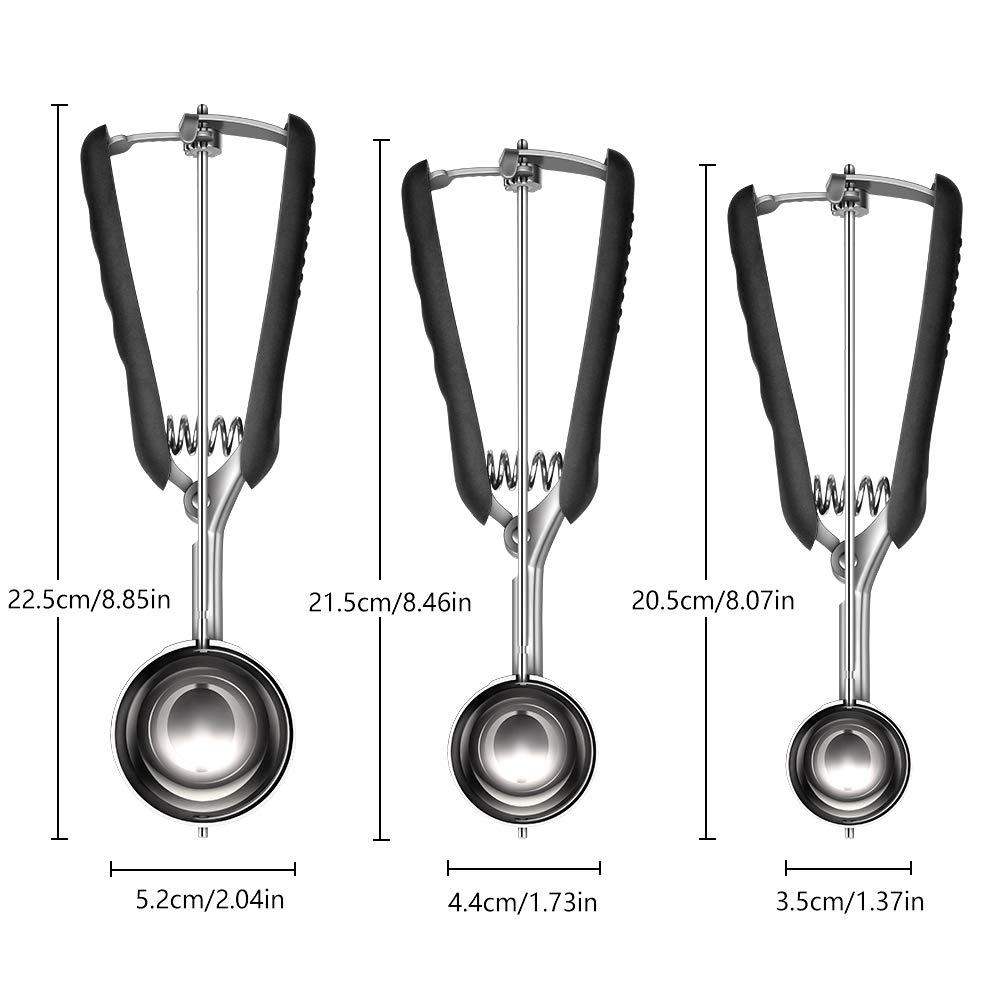 Bộ Muỗng Bắt Kem Bằng Inox Dùng Làm Kem, Dưa, Thịt Viên