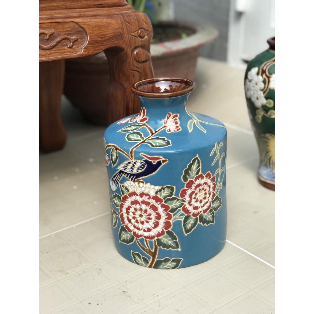 Bình Hoa Chim Xanh HN gốm sứ Nam bộ