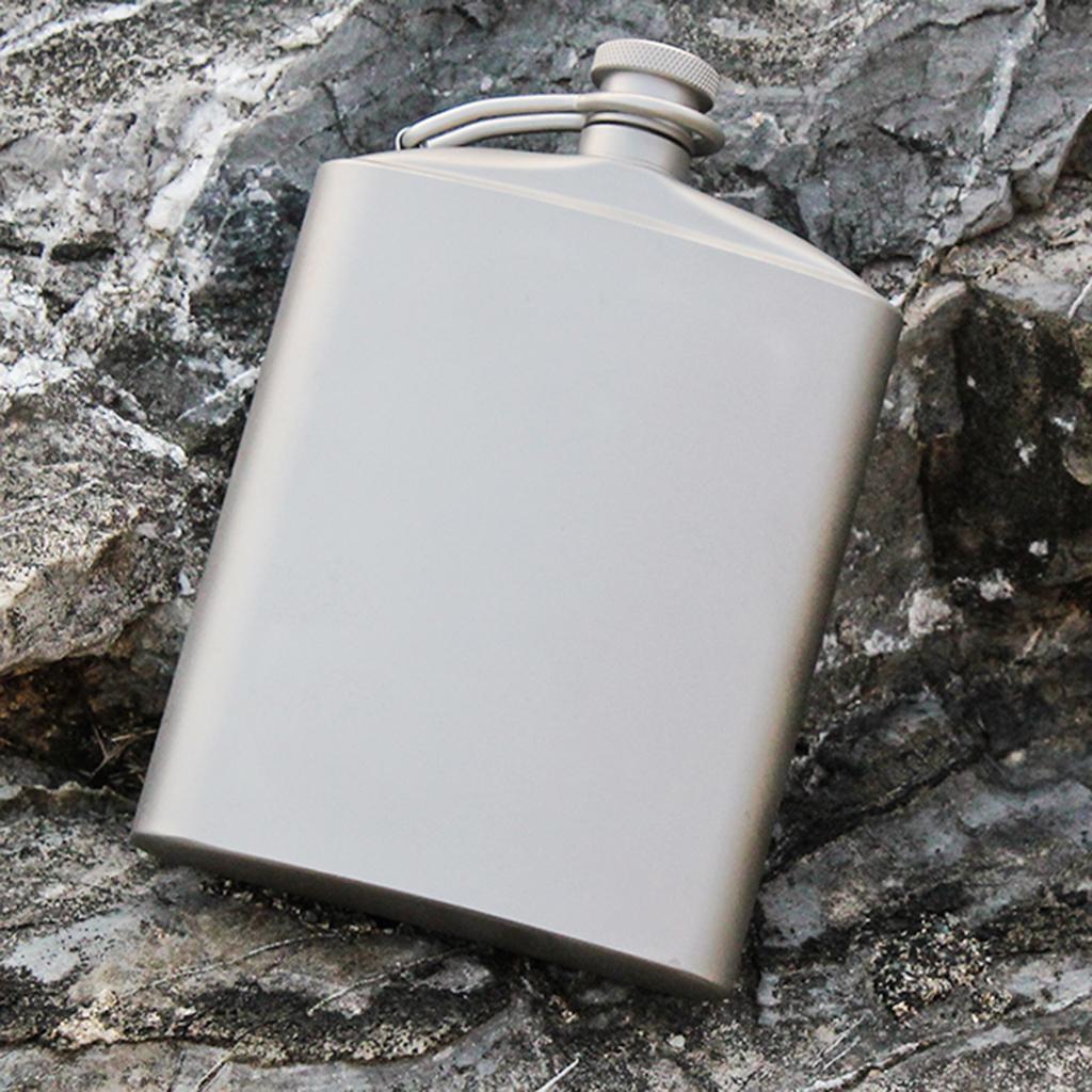 Portable Titanium Hip Flask Liquor Drink Bottle Container Barware 260ml/9 oz