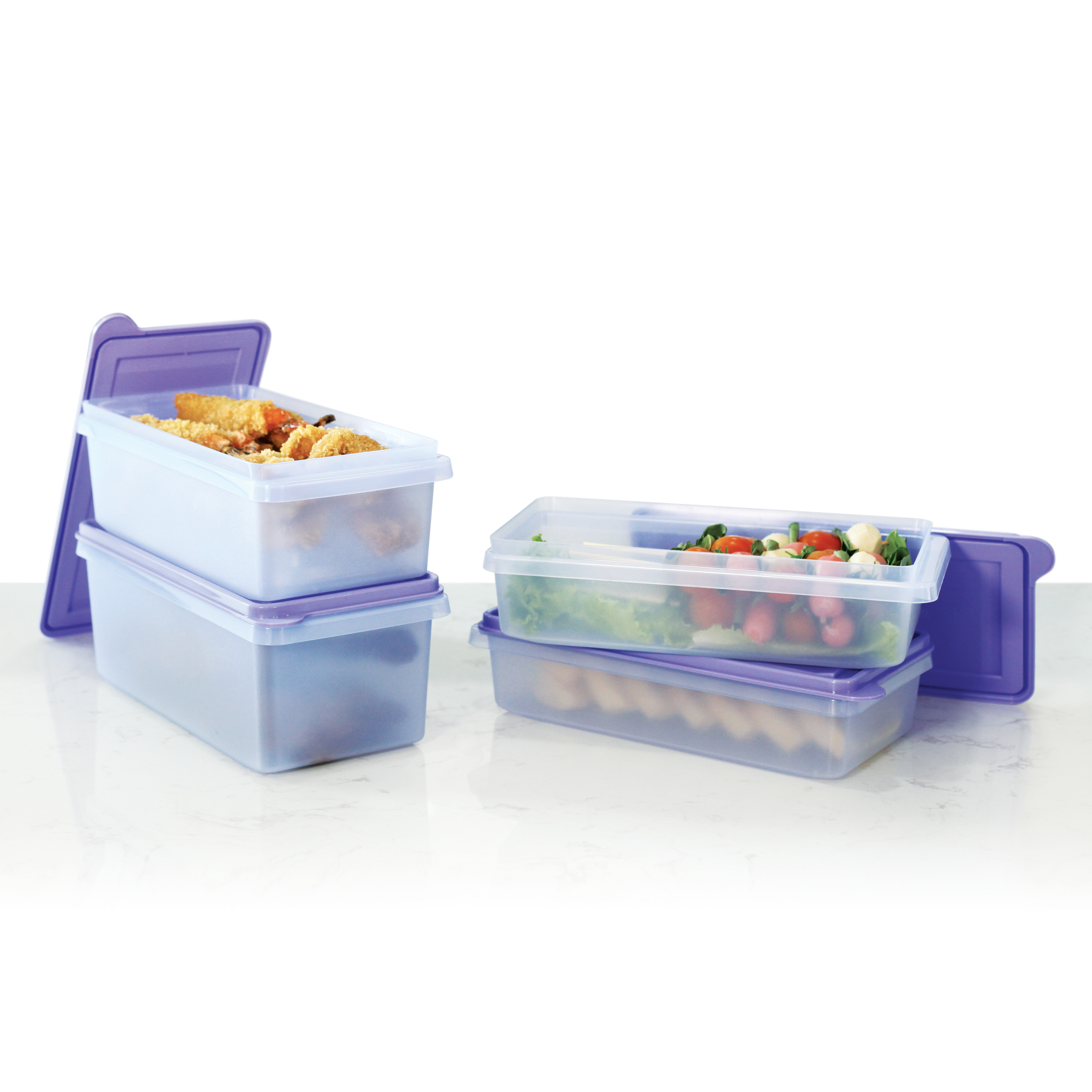 Bộ hộp trữ mát Tupperware thế hệ II Stak N Stor 4 hộp