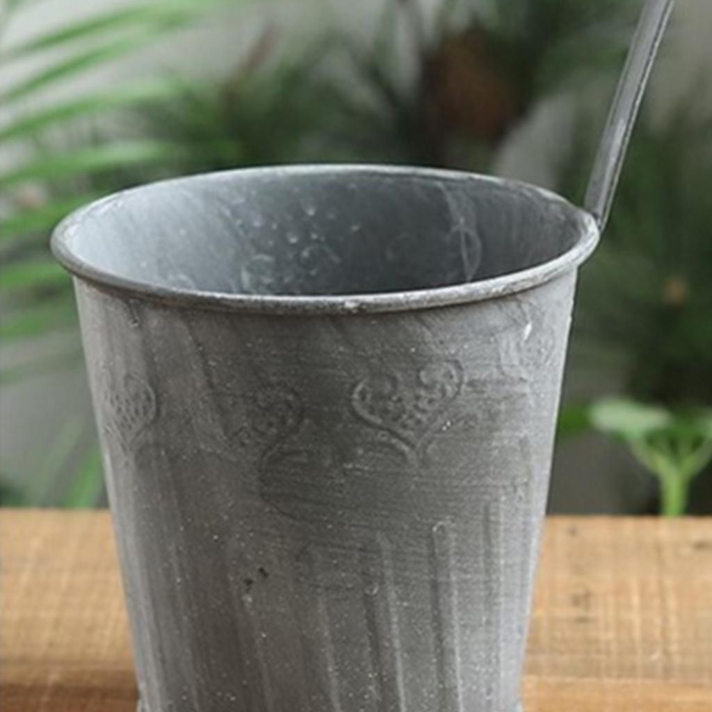 Flower Pot Succulent Bonsai Planter Metal Plant Bucket For Home Garden Yards