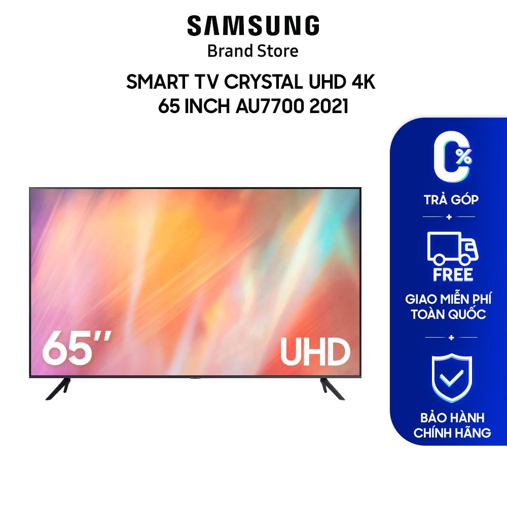 Smart TV Samsung Crystal UHD 4K 65 inch AU7700 2021 - Hàng chính hãng