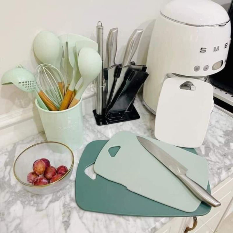 Set 3 Thớt Nhựa Luá Mạch Kháng Khuẩn Nhiều Màu Hàng Cao Cấp Giao Màu Ngẫu Nhiên