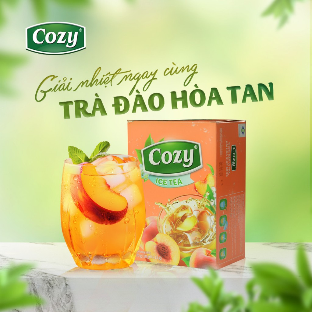 Cozy Icetea Đào 16 gói x 15g Hộp