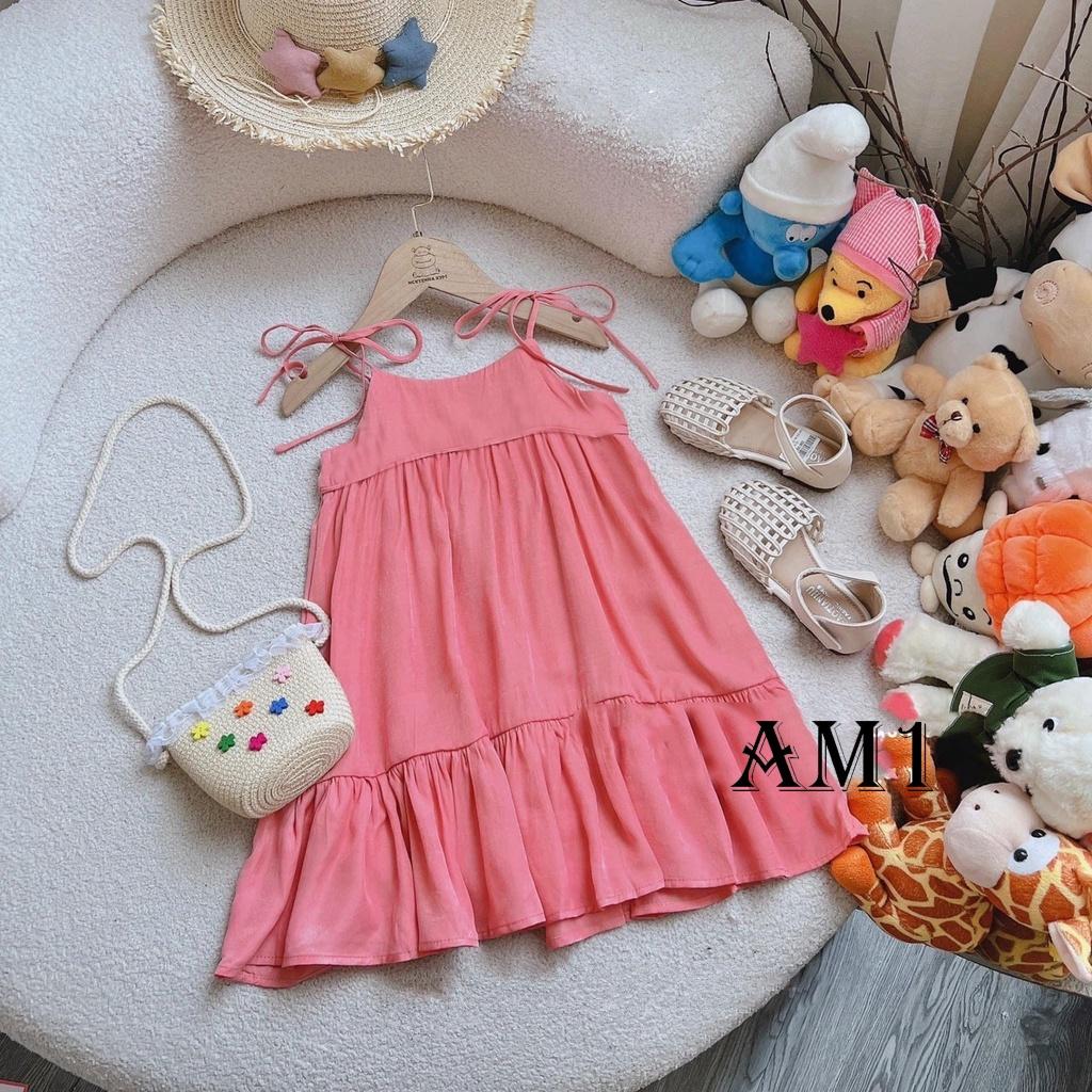 (8-20kg) Váy maxi dây điều chỉnh bé gái TB19 Váy Maxi Đi Biển Cho Bé Váy 2 Dây Đũi Siêu Mềm