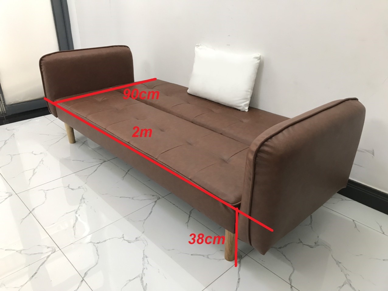 Ghế dài sofa bed tay vịn phòng khách sivali11 sopha