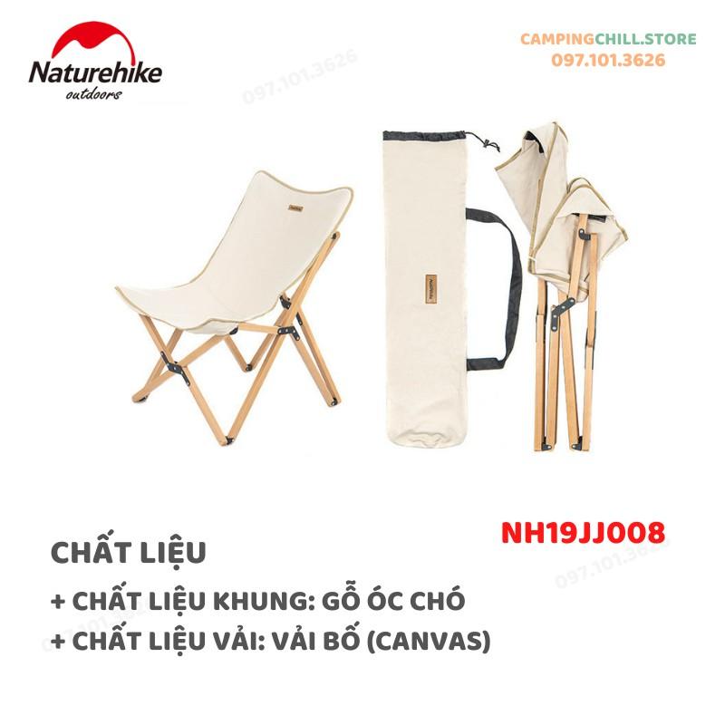 GHẾ GẤP KHUNG GỖ DÃ NGOẠI PICNIC NATUREHIKE NH19JJ008