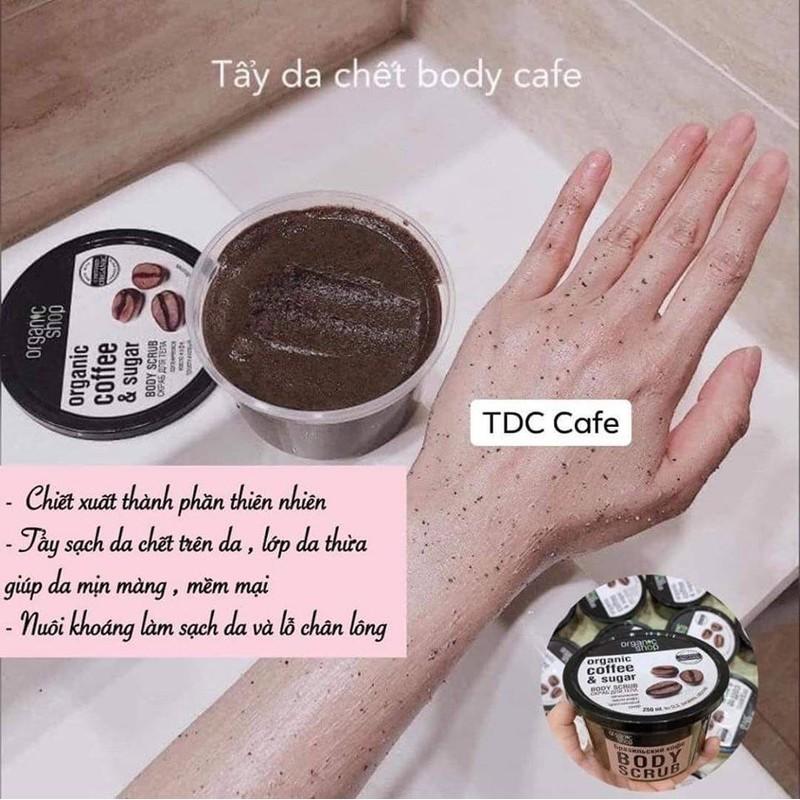 Tẩy Tế Bào Chết Toàn Thân Organic Shop Organic Coffee &amp;amp; Sugar Body Scrub 250ml (Hương Cafe)