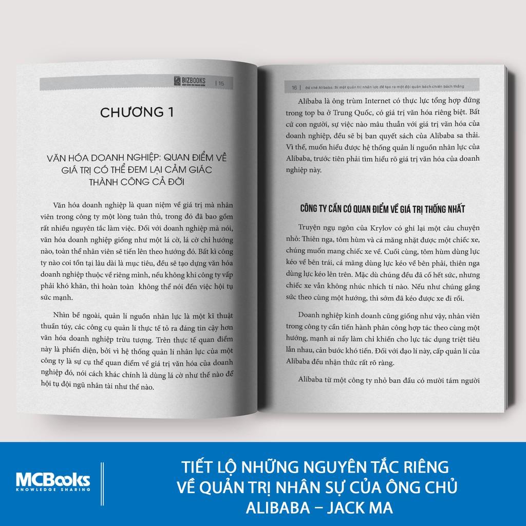 Sách - Đế chế Alibaba - Bí mật quản trị nhân lực để tạo ra một đội quân bách chiến bách thắng  - BizBooks ( Tặng kèm bookmark thiết kế )