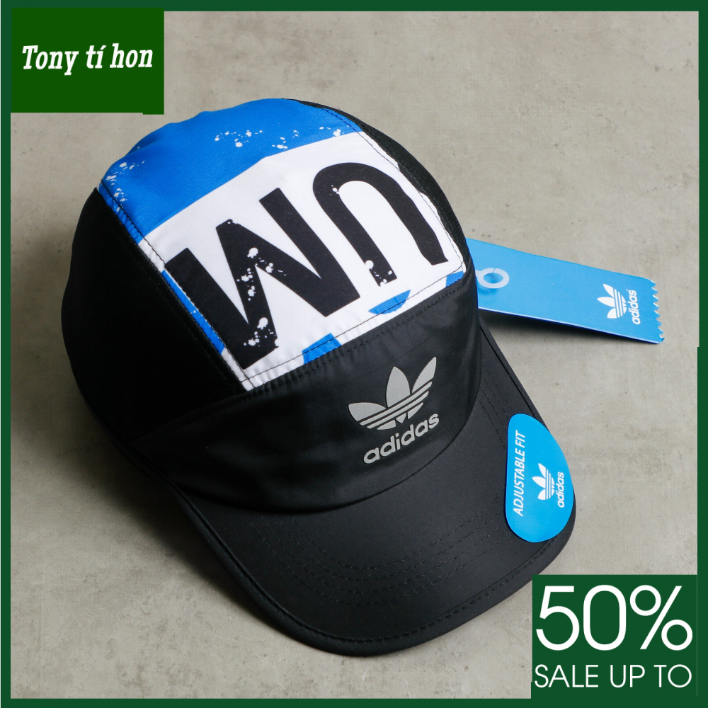 Tony tí hon - Mũ/nón kết lưỡi trai Adids Ori thể thao dù đuôi dán phối họa tiết in thời trang nam nữ cao cấp màu đen/ trắng