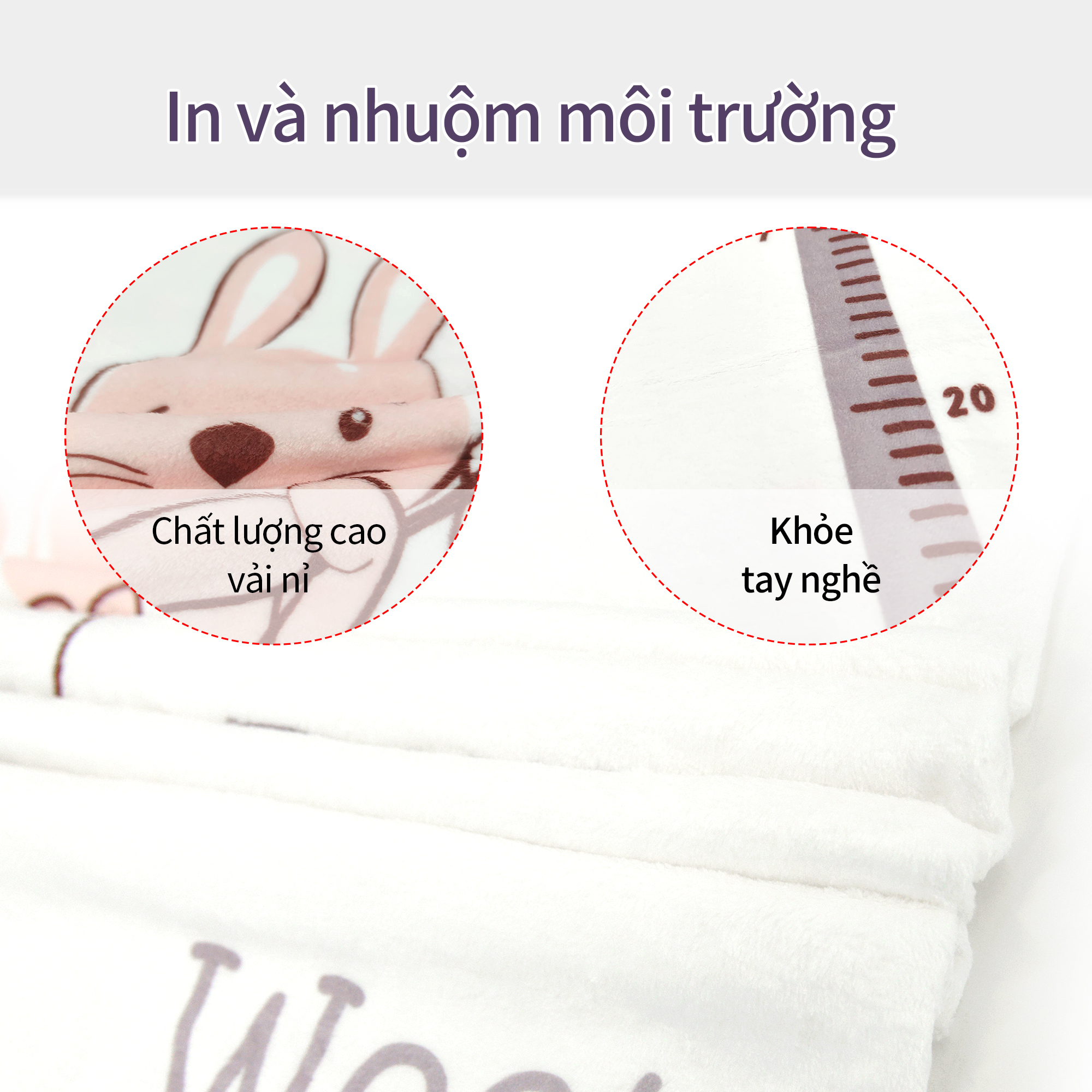 Chăn quấn Miraclebaby vải nhung cao cấp mềm mịn đánh dấu cột mốc tháng tuổi phát triển , phụ kiện chụp ảnh cho bé ( từ 0-12 tháng)