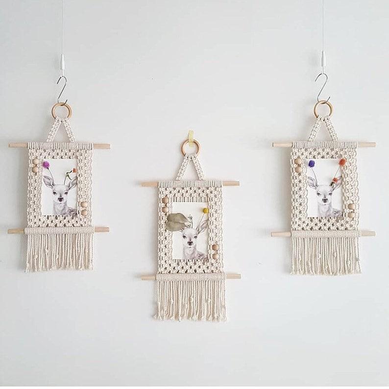 Khung ảnh treo tường Macrame