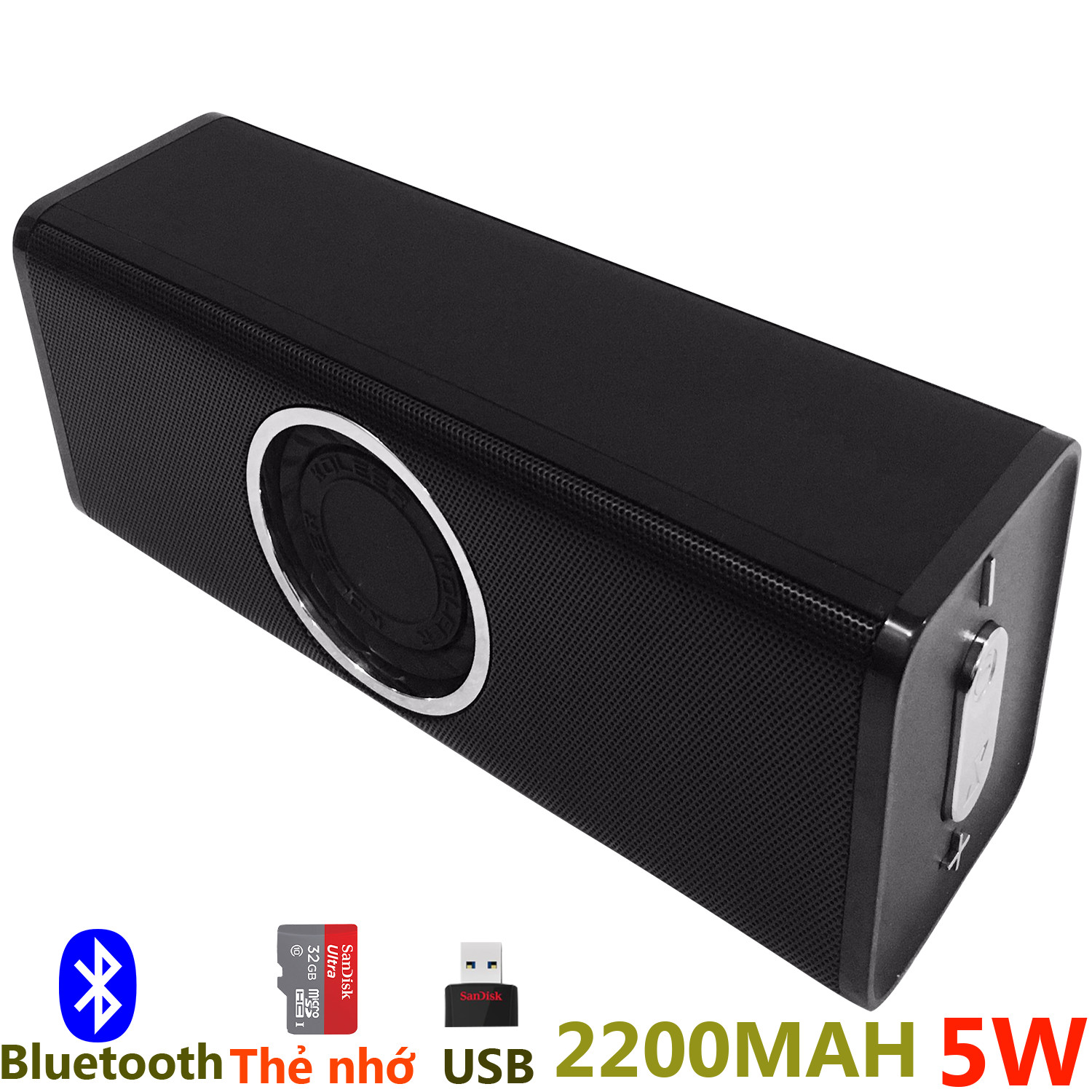 Loa Bluetooth Bass âm Thanh Sống Động chuẩn HIFI PKCB H5 3 trong 1 PF112