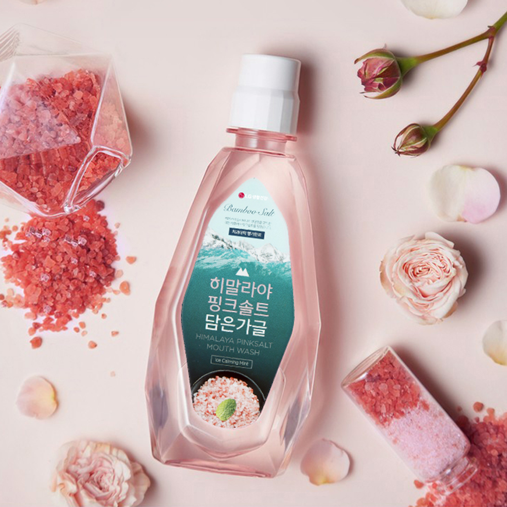 Nước súc miệng Bamboo Salt Himalaya Pinksalt Mouth Wash Ice Calming Mint 760ml