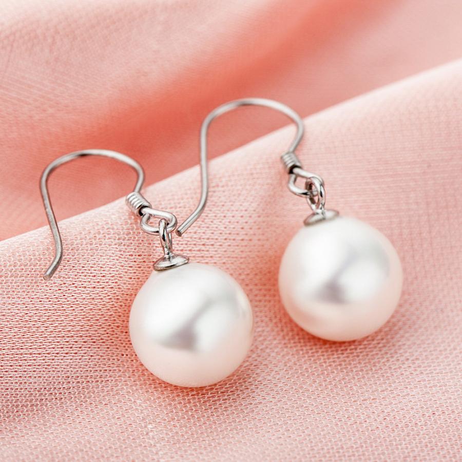 Bông tai móc câu ngọc trai nhẹ nhàng thanh lịch - 01 đôi
