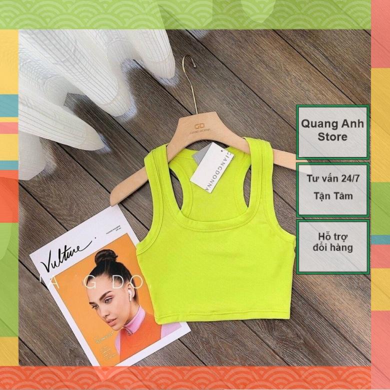 Áo Ba Lỗ Dáng Croptop Chất Cotton_Xưởng May Quang Anh