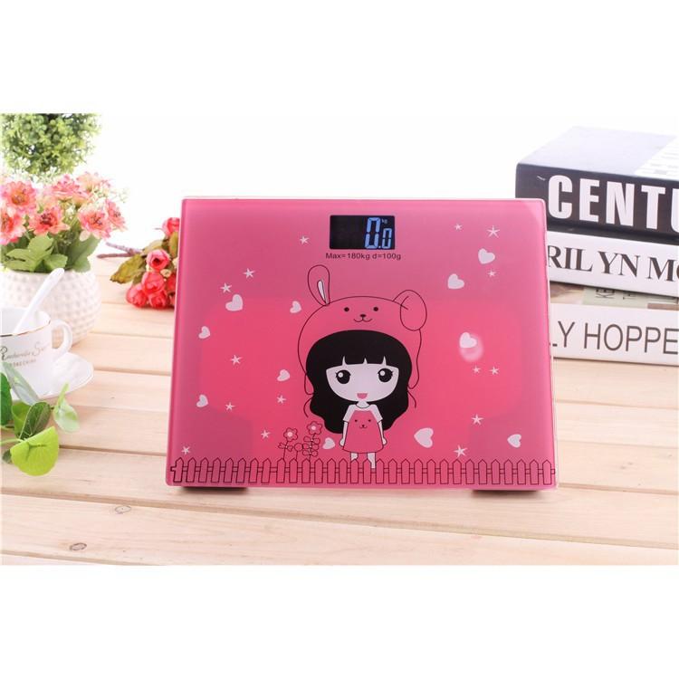 Cân sức khỏe gia đình xịn - Cân điện tử mini - cô gái đội mũ