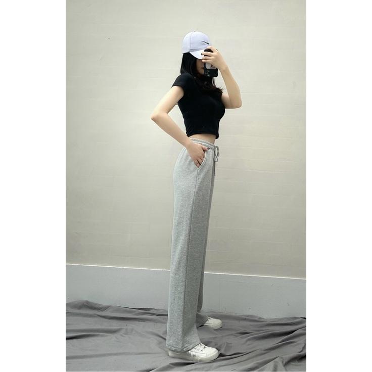 (HOT Trend)Quần Dài Ống Rộng Unisex , Quần Dài Ống Suông , quần dài jogger nam nữ , chất liệu thun da cá thoáng mát