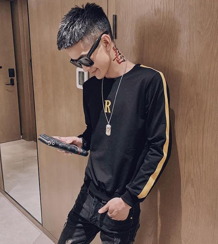 Áo Thun Dài Tay Tay In Chữ R vải Cotton 3 Màu