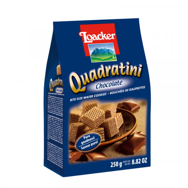 Bánh xốp Loacker Quadratini Chocolate 125g