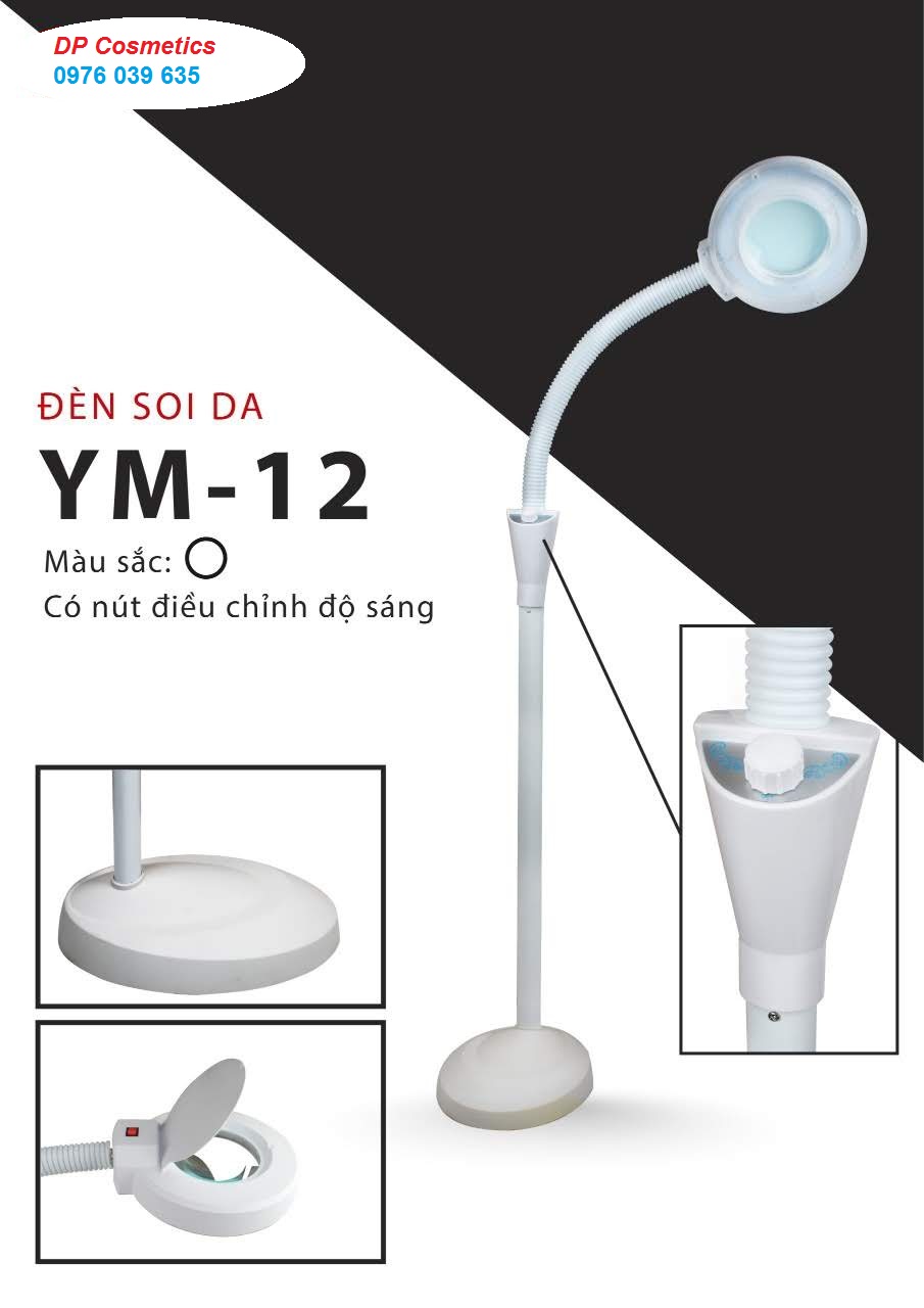 Đèn Led Soi Da- Dùng Cho Spa, Phun Xăm, Nối Mi. YM-12 Có nút điều chỉnh ánh sáng