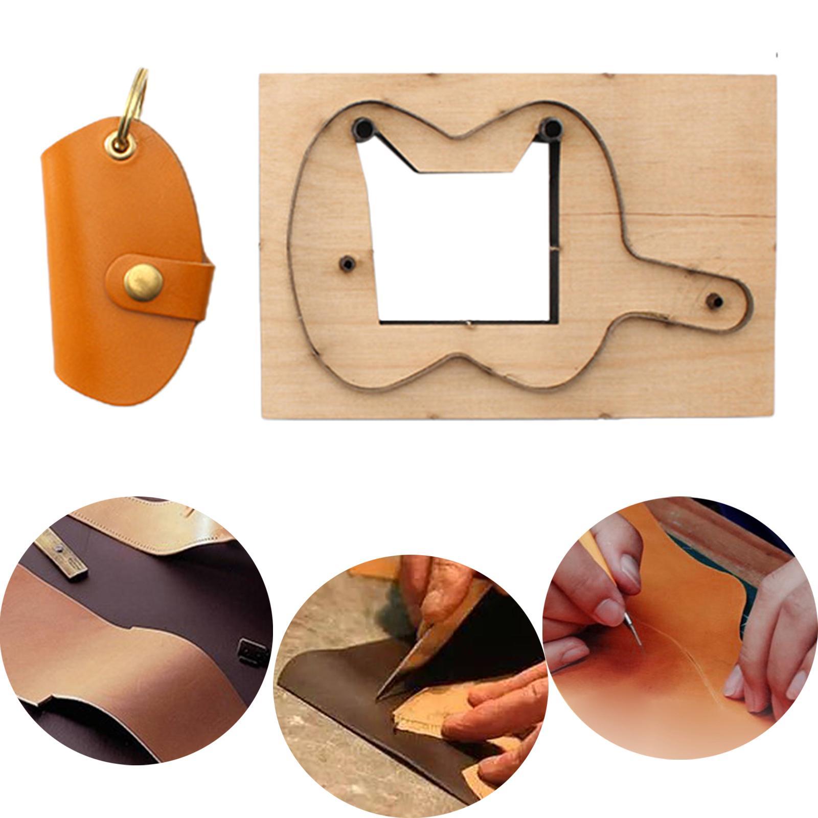 Leather Keys Bag Template Wooden DIY Handmade Punch Tool Key Purse Templates