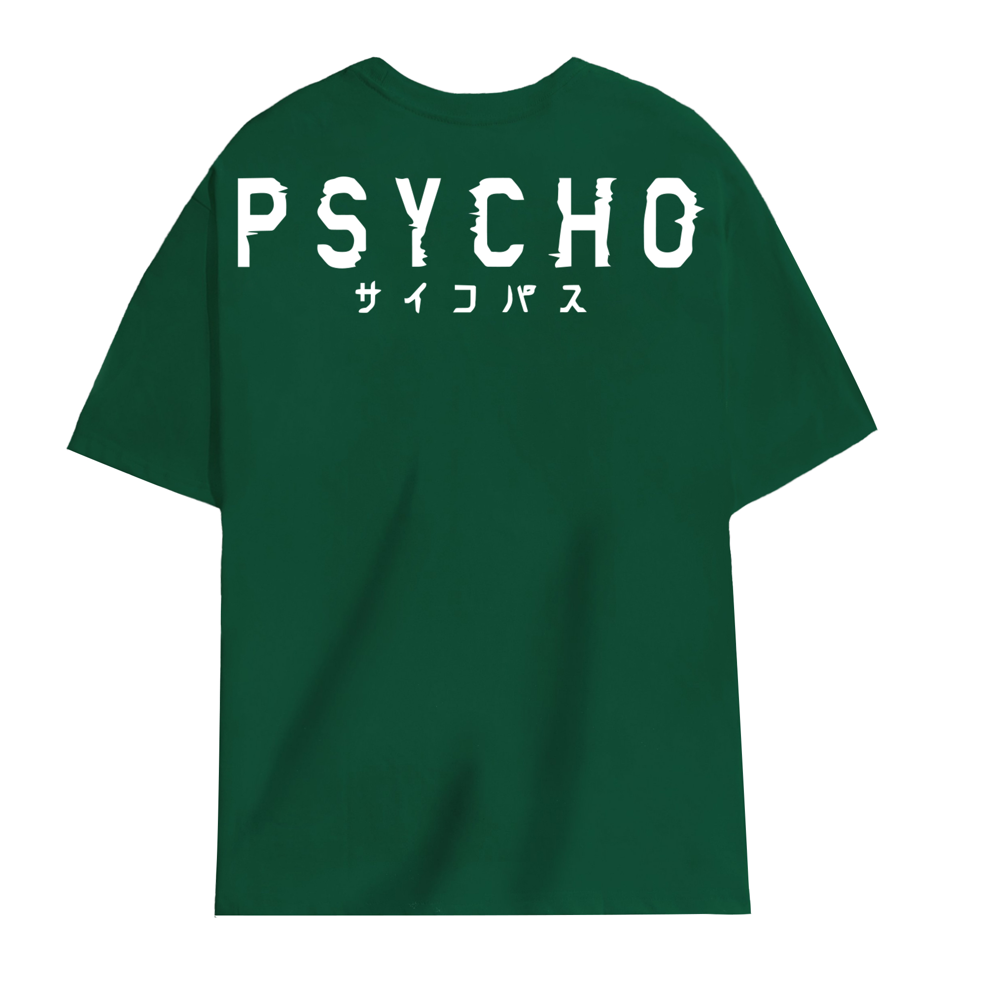 Áo thun tay lỡ PSYCHO GREEN phông Unisex nam nữ Cotton oversize form rộng LUNACY