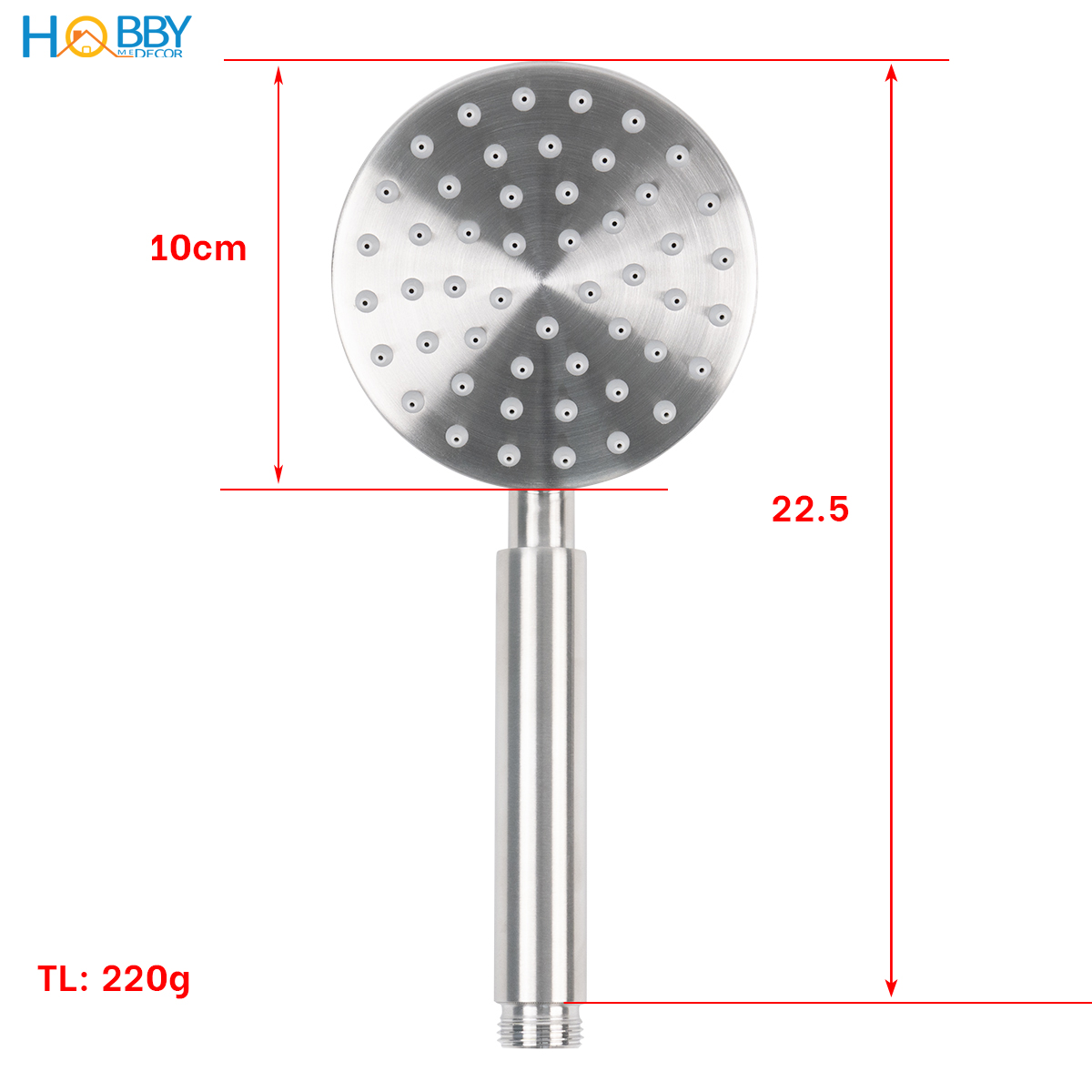 Tay sen tắm inox 304 hỗ trợ tăng áp Hobby home decor TS3