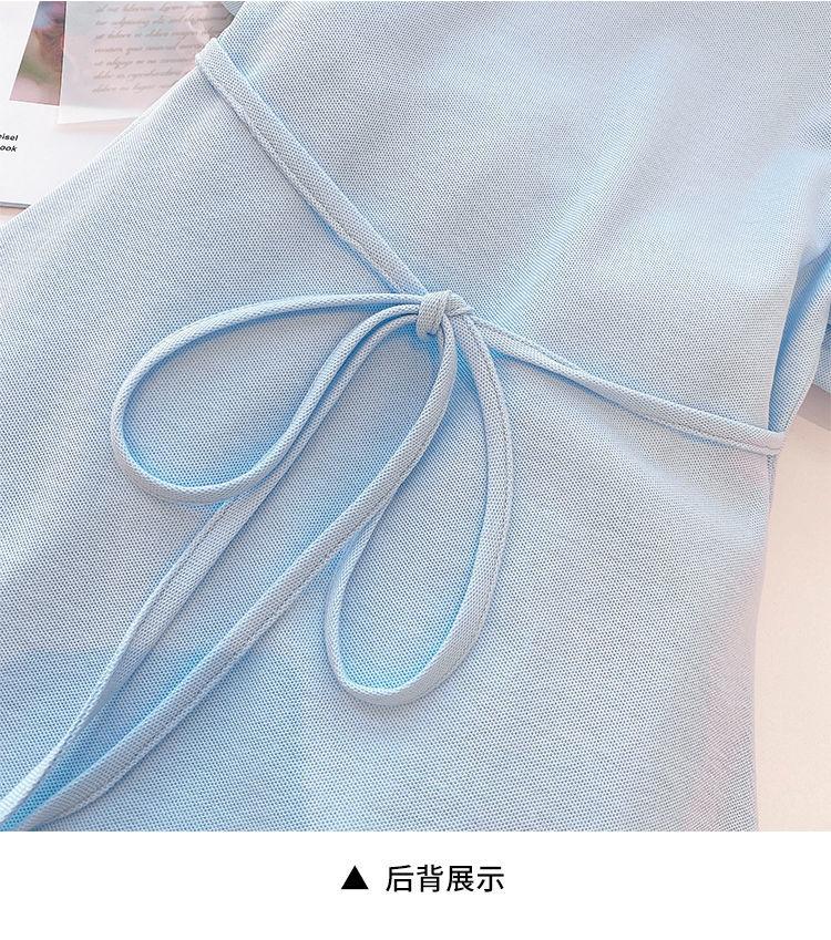 CHENGRUI Cô gái ăn mặc mùa hè Mid-Boy mùa hè phong cách phương Tây bé Hàn Quốc trường học phong cách giản dị ngắn tay váy