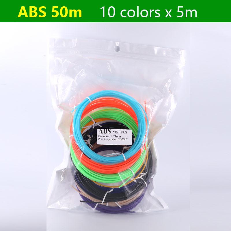 Dây buộc PLA/ABS 3D Pen 10/20 Rolls 10m Đường kính 1.75mm 200m Dây buộc cho bút 3D Máy in 3D, màu không lặp lại