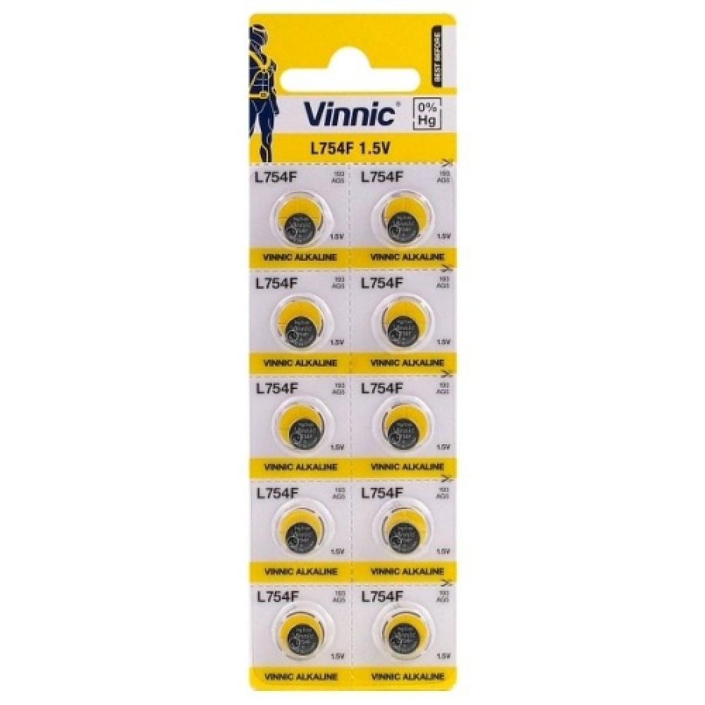 Vỉ 10 viên Pin đồng hồ VINNIC AG5 / LR754 / LR750 / 393 / SR754SW Chính Hãng