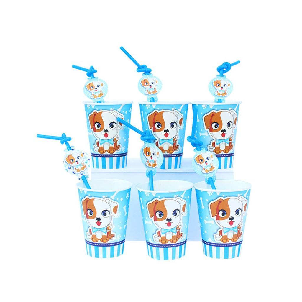 Set 6 cái Ly Giấy Chủ Đề Dành Cho Bé Trai