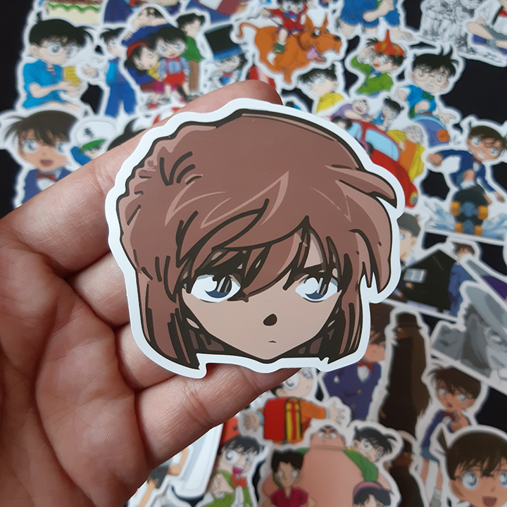 Bộ Sticker dán cao cấp chủ đề THÁM TỬ CONAN - Dùng dán Xe, dán mũ bảo hiểm, dán Laptop