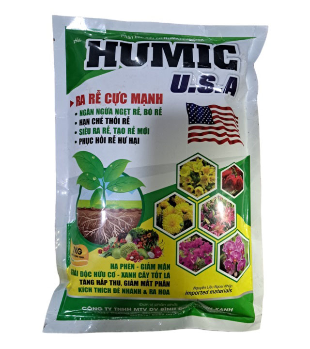 Phân hữu cơ HUMIC USA nguyên liệu nhập khẩu giúp phục hồi rễ và phát triển bộ rễ cho các loại cây trồng