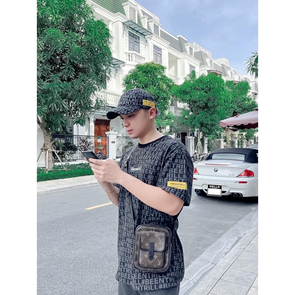 Áo thun tay lỡ phông Unisex nam nữ cotton beentrill monogram - B01 - Đen