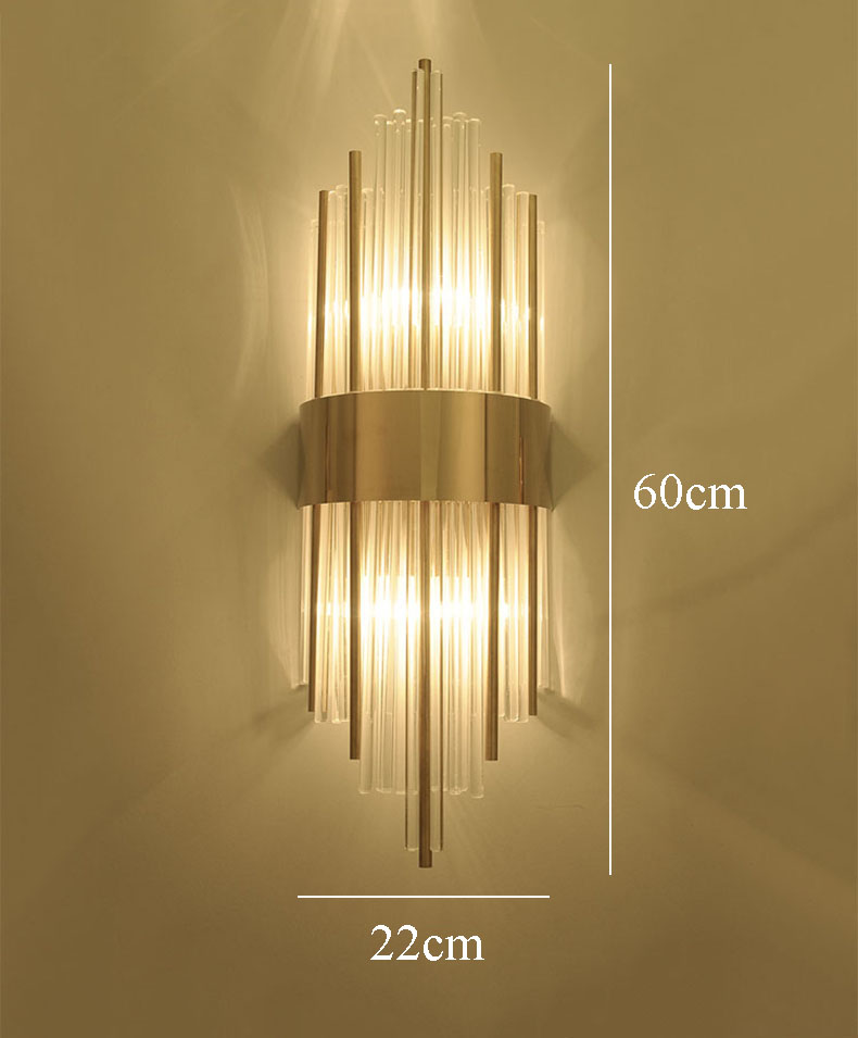 Đèn tường MENOR pha lê hiện đại trang trí nội thất cao cấp, sang trọng - kèm bóng LED chuyên dụng