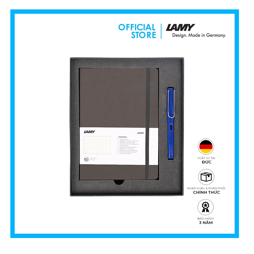 Gift Set Lamy Notebook A5 Softcover Umbra + Lamy Safari Blue - GSNSa0019