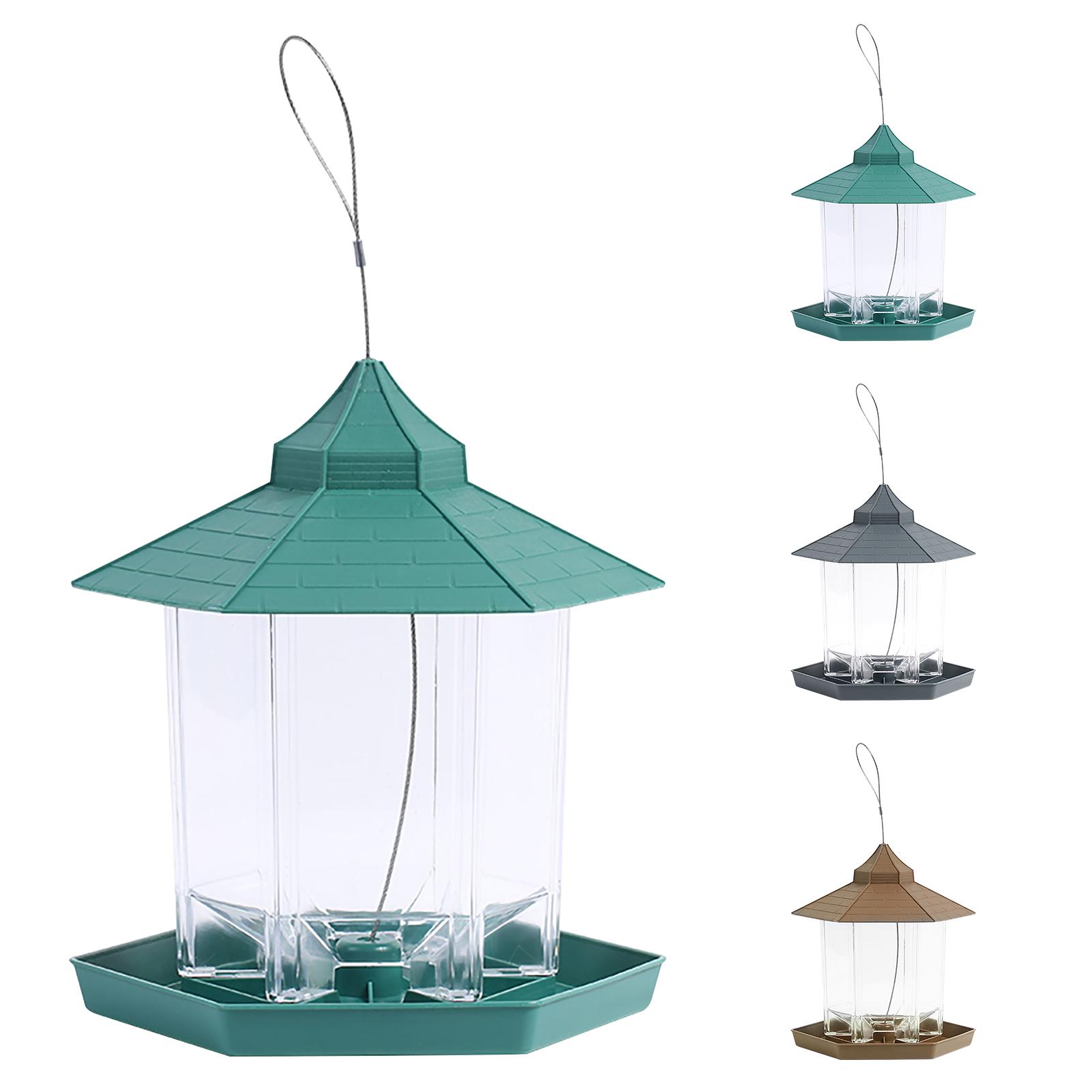 Máy cho chim ăn hình lục giác không thấm nước để thu hút các loài chim Trang trí sân vườn